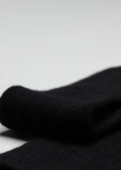 Lange gerippte Herrensocken mit Wolle und Cashmere
