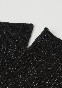 Lange gerippte Socken aus Baumwolle