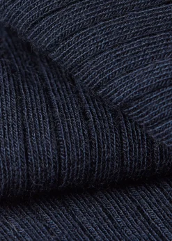 Lange gerippte Socken mit Cashmere