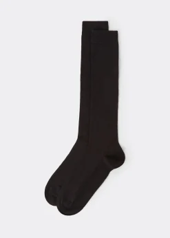 Lange Herrensocken aus elastischer Baumwolle