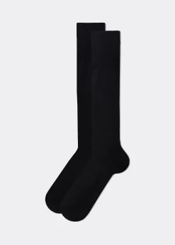 Lange Herrensocken mit Fil d‘Ecosse