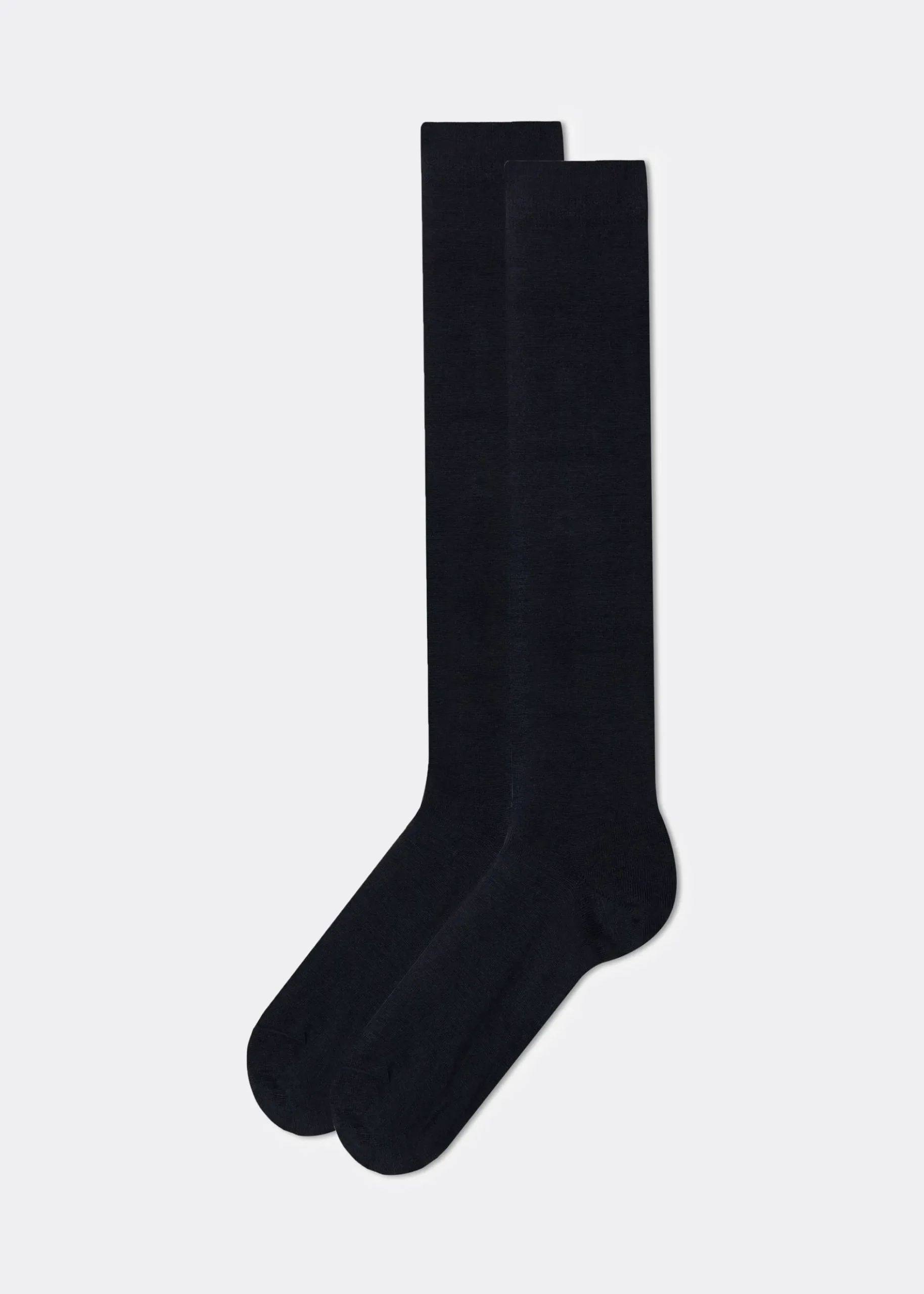 Lange Herrensocken mit Wolle und Baumwolle