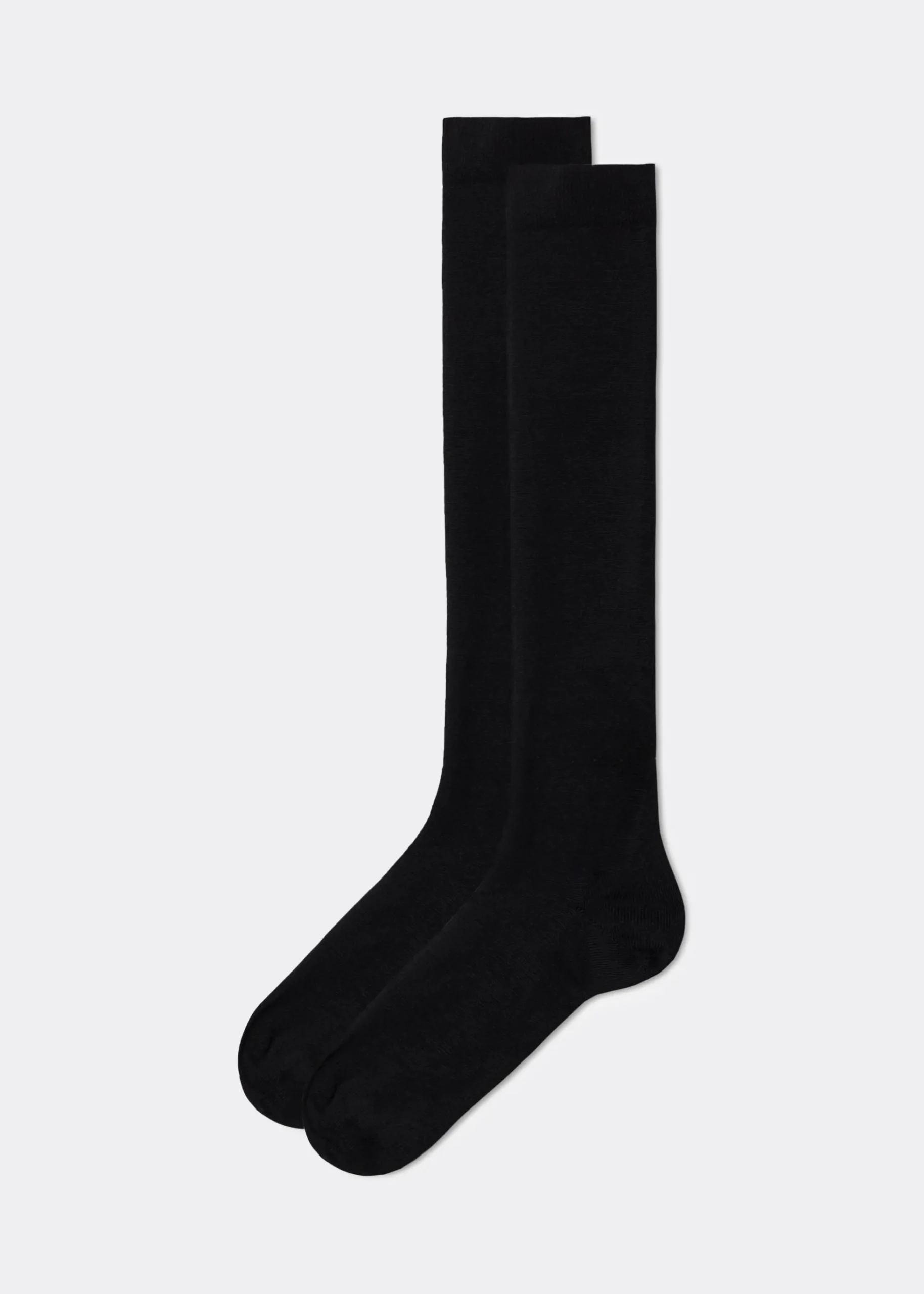 Lange Herrensocken mit Wolle und Baumwolle