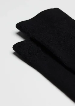 Lange Herrensocken mit Wolle und Baumwolle