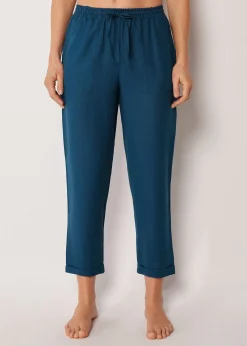 Lange Hose aus Leinen und Viskose