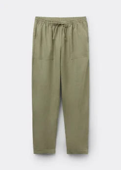 Lange Hose aus Leinen und Viskose