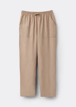 Lange Hose aus Leinen und Viskose