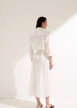 Langes Hemdblusenkleid