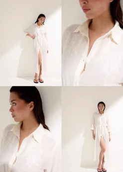 Langes Hemdblusenkleid