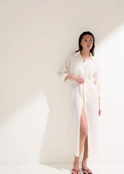 Langes Hemdblusenkleid