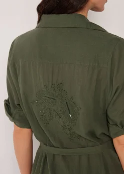 Langes Hemdblusenkleid