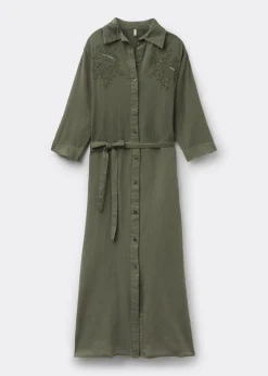 Langes Hemdblusenkleid