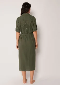 Langes Hemdblusenkleid