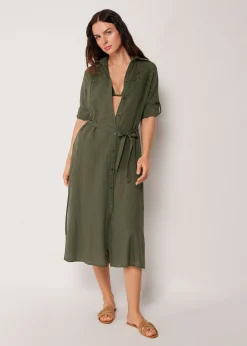 Langes Hemdblusenkleid