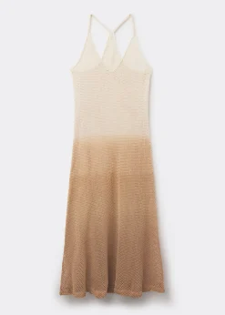 Langes Kleid aus Netzgewebe