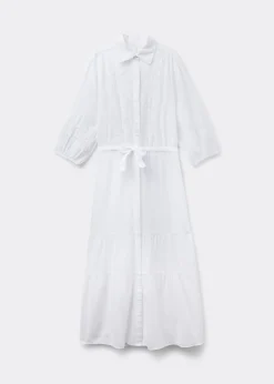 Langes Kleid mit Stickerei