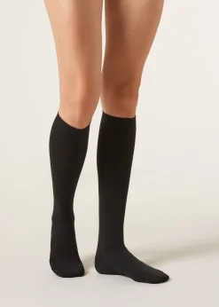 Lange Socken mit Cashmere