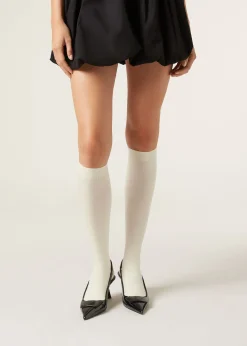 Lange Socken mit Cashmere