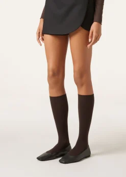 Lange Socken mit Cashmere