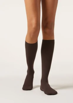 Lange Socken mit Cashmere