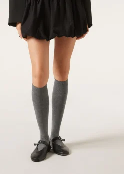 Lange Socken mit Cashmere