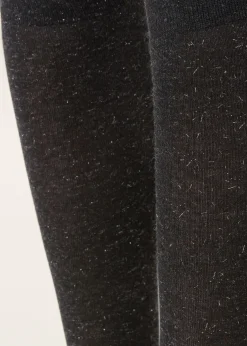 Lange Socken mit Kaschmir und Glitzer