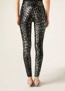 Leggings Silky Touch mit Animal-Muster