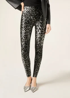 Leggings Silky Touch mit Animal-Muster
