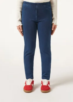 Mädchenleggings aus Thermodenim
