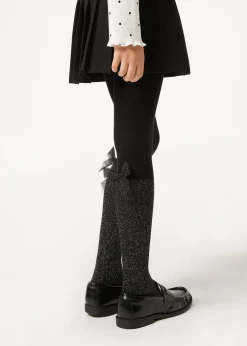 Mädchenstrumpfhose in Overknee-Optik aus Baumwolle