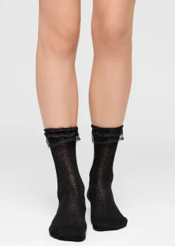Oktoberfest-Damensocken mit romantischer Applikation