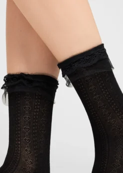 Oktoberfest-Damensocken mit romantischer Applikation