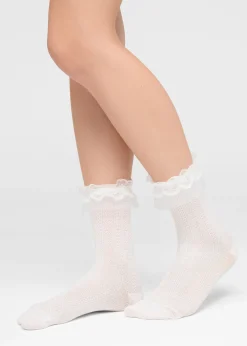 Oktoberfest-Damensocken mit romantischer Applikation