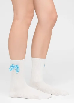 Oktoberfest-Damensocken mit romantischer Applikation