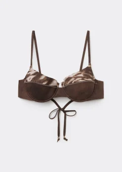 Push-up-Bikinioberteil Brown Suede