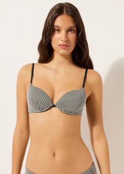 Push-up-Bikinioberteil Golden Stripes
