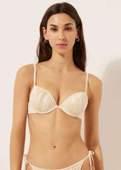 Push-up-Bikinioberteil Shiny Satin