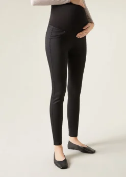 Schwangerschafts-Leggings aus Denim
