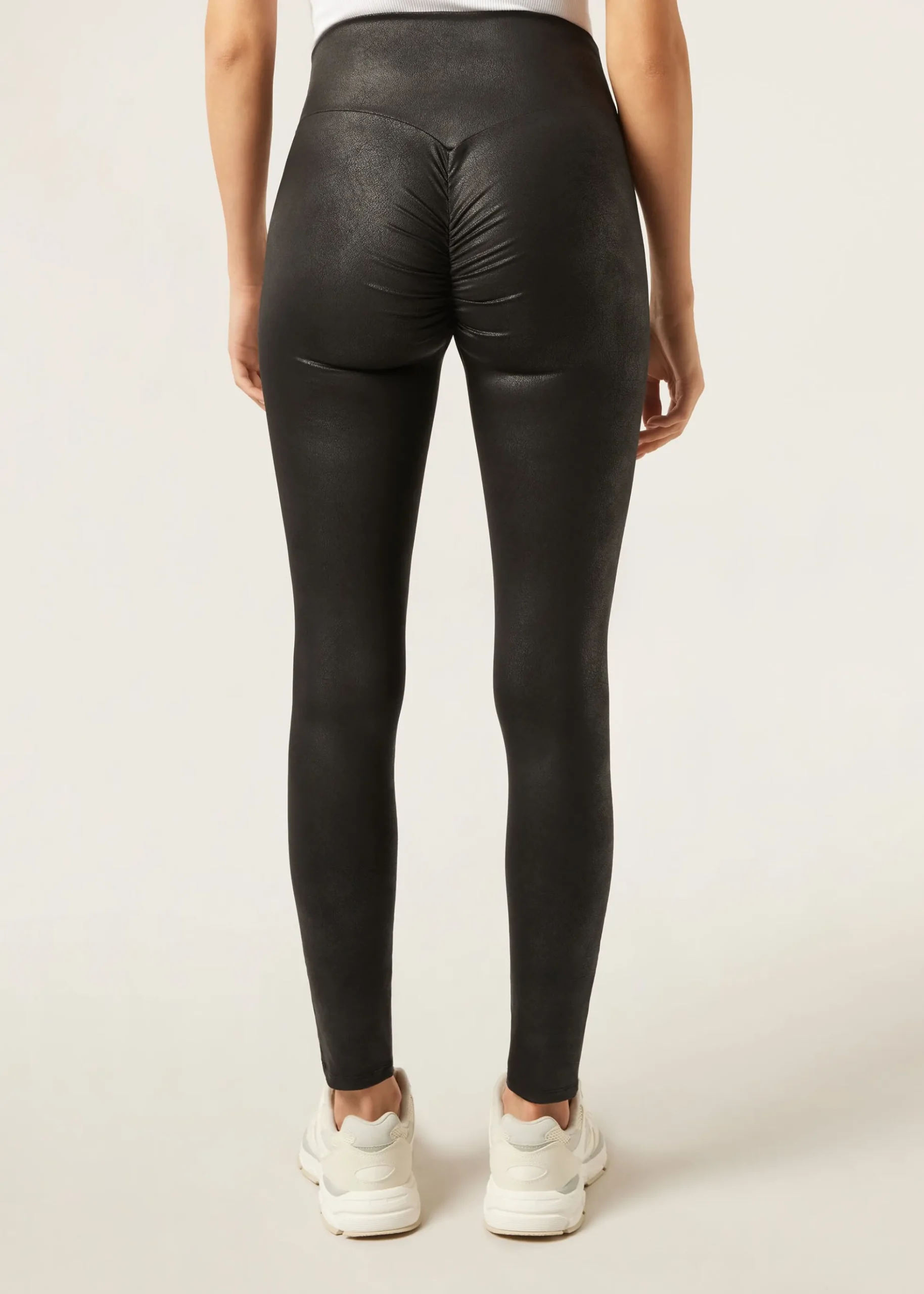 Scrunch Leggings in Lederoptik