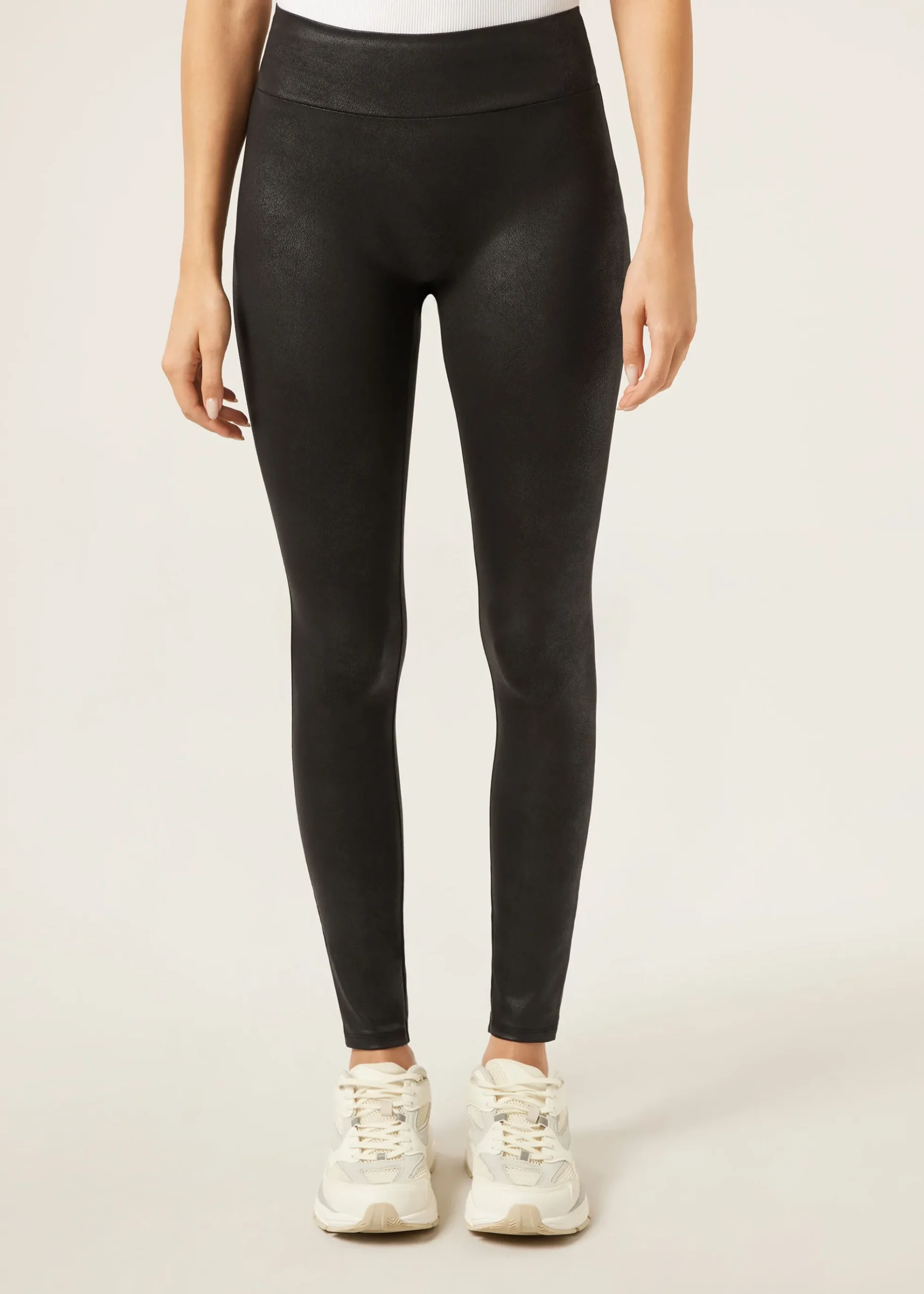 Scrunch Leggings in Lederoptik