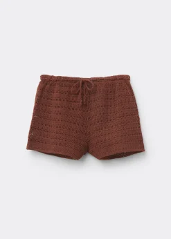 Shorts aus Häkelgewebe