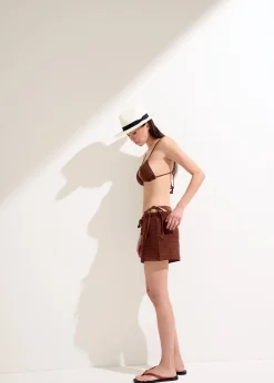 Shorts aus Häkelgewebe