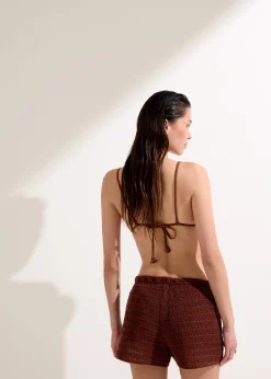 Shorts aus Häkelgewebe