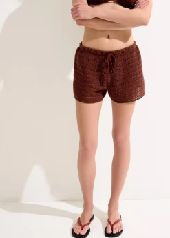 Shorts aus Häkelgewebe