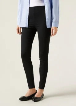 Skinny Leggings aus Denim mit hohem Bund