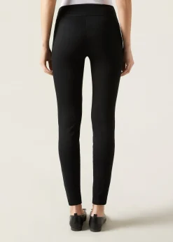 Skinny Leggings aus Denim mit hohem Bund