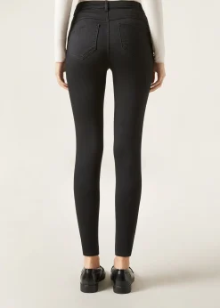 Skinny Push-up-Jeans aus Soft-Touch-Gewebe mit hohem Bund