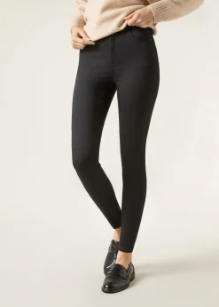 Skinny Push-up-Jeans aus Soft-Touch-Gewebe mit hohem Bund