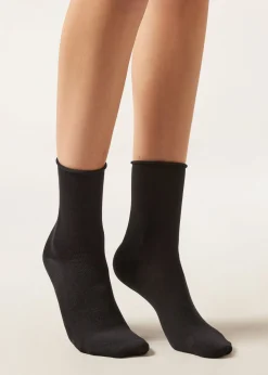 Socke aus Wolle/Baumwolle ohne Bündchen