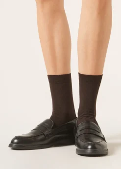 Socke aus Wolle/Baumwolle ohne Bündchen